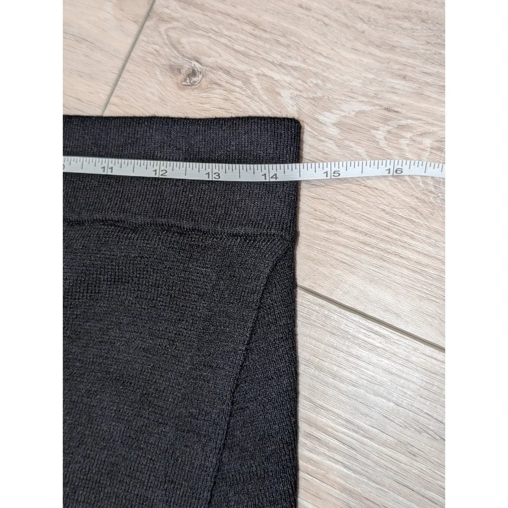 Banana Republic Black Knit Midi Skirt Women Faux Wrap S